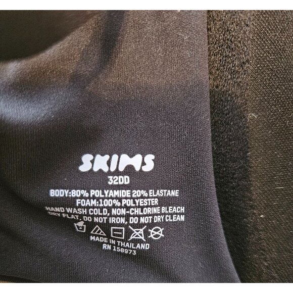 Skims Womens Black 32DD Padded Underwire Bra Adjustable Straps - Picture 11 of 11